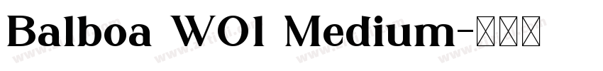 Balboa W01 Medium字体转换